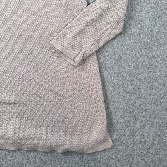 J. Jill Waffle Knit Tunic Sweater Tan Long Sleeve Women's Small Pullover Top - Picture 2 of 9